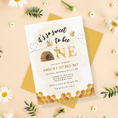 Invitation Modern Cute It’s so sweet to bee first birthday