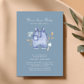 Invitation Modern Denim Blue Jean Baby Shower