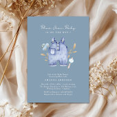 Invitation Modern Denim Blue Jean Baby Shower