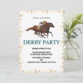Invitation Modern Derby Horse Racing Party Invite (Debout devant)