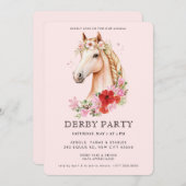 Invitation Modern  Derby Party  (Devant / Derrière)