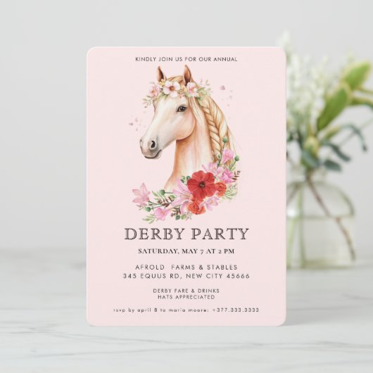 Invitation Modern  Derby Party  (Debout devant)