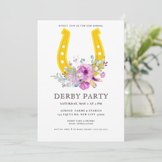 Invitation Modern  Derby Party  (Debout devant)