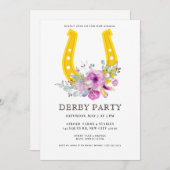 Invitation Modern Derby Party (Devant / Derrière)