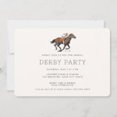 Invitation Modern Derby Party de course de chevaux Équestre (Devant)