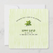 Invitation Modern Derby Party Watercolor Mint Julep Elegant (Dos)