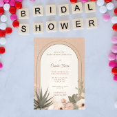 Invitation Modern Desert Flowers Botanical Bridal Shower