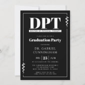 Invitation Modern DPT Doctor of Physical Therapy Graduation (Devant)