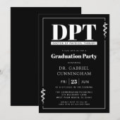 Invitation Modern DPT Doctor of Physical Therapy Graduation (Devant / Derrière)
