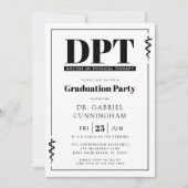 Invitation Modern DPT Doctor of Physical Therapy Graduation (Devant)