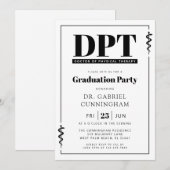 Invitation Modern DPT Doctor of Physical Therapy Graduation (Devant / Derrière)