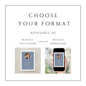 Invitation Modern Dusty Blue Photo Boy First Communion