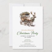 Invitation Modern Earthy Colors Christmas Deer Celebration (Devant)