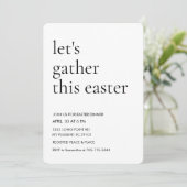 Invitation Modern Easter Dinner Let's Gather This Easter (Debout devant)