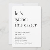 Invitation Modern Easter Dinner Let's Gather This Easter (Devant)