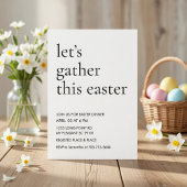 Invitation Modern Easter Dinner Let's Gather This Easter