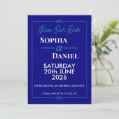 Invitation Modern Editable Wedding Save The Date Card (Debout devant)
