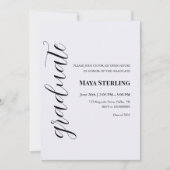 Invitation Modern Editorial Script Graduation  (Devant)