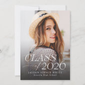 Invitation Modern Elegance Class of 2026 Photo Graduation (Devant)