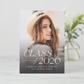 Invitation Modern Elegance Class of 2026 Photo Graduation (Debout devant)