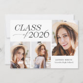 Invitation Modern Elegance Class of 2026 Photo Graduation (Devant)