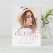 Invitation Modern Elegance Class of 2026 Photo Graduation (Debout devant)