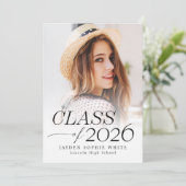 Invitation Modern Elegance Class of 2026 Photo Graduation (Debout devant)