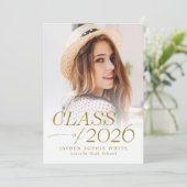 Invitation Modern Elegance Class of 2026 Photo Graduation (Debout devant)