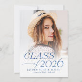 Invitation Modern Elegance Class of 2026 Photo Graduation (Devant)