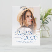 Invitation Modern Elegance Class of 2026 Photo Graduation (Debout devant)