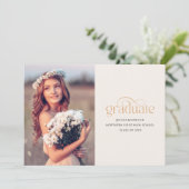 Invitation Modern Elegance One Photo 2025 Graduation Party (Debout devant)