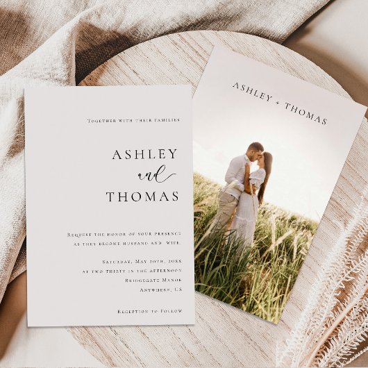 Invitation Modern Elegance Photo Wedding