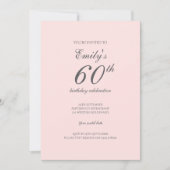 Invitation Modern Elegant 60th Birthday Party (Devant)