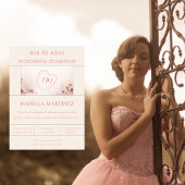 Invitation Modern Elegant Bilingual Quinceanera Birthday