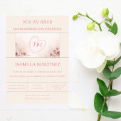 Invitation Modern Elegant Bilingual Quinceanera Birthday