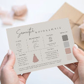 Invitation Modern Elegant Bridesmaid Photo Information Card