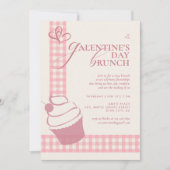 Invitation Modern Elegant Cute Pink Typography Galentine's (Devant)