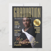 Invitation Modern Elegant Gold Graduation Class Of Photo (Devant)
