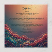 Invitation Modern Elegant Gold Marble Navy Terracotta Wedding (Dos)