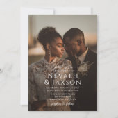 Invitation Modern Elegant Overlay Wedding Photo (Devant)