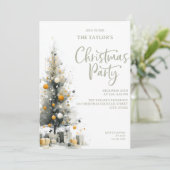 Invitation Modern Elegant Pastel Christmas Tree Party (Debout devant)