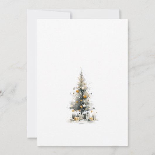 Invitation Modern Elegant Pastel Christmas Tree Party (Dos)