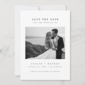 Invitation Modern Elegant QR Code Wedding Photo Save The Date (Devant)