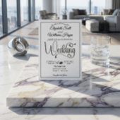 Invitation Modern Elegant Script QR Code Photo Budget Wedding