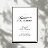 Invitation Modern Elegant Script Retirement Celebration