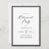 Invitation Modern Elegant Script Retirement Party (Devant)