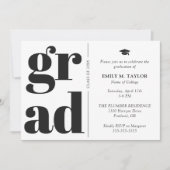 Invitation Modern Elegant Typography Graduation (Devant)