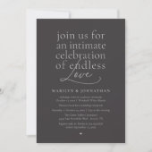 Invitation Modern Elegant Wedding, Endless Love, Reception (Devant)