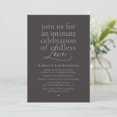 Invitation Modern Elegant Wedding, Endless Love, Reception (Debout devant)