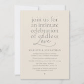 Invitation Modern Elegant Wedding, Endless Love, Reception (Devant)